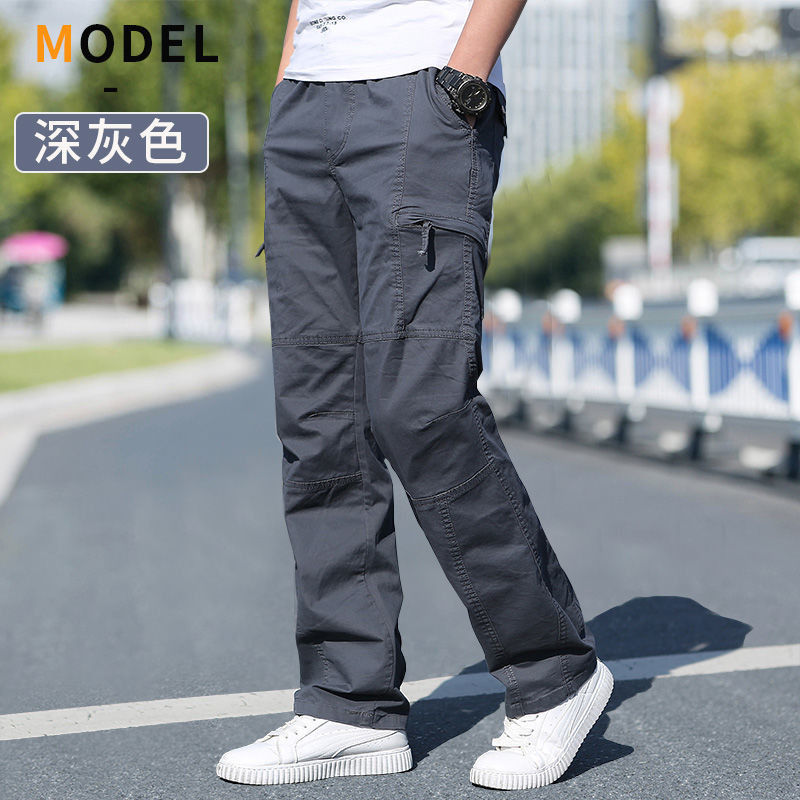 Thumbnail: Men's Cargo Pants Summer Spring Cotton Work Wear New In Large Size 6XL Casual Cl