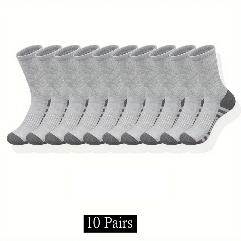Thumbnail: 10/20/30 Pairs Men's Classic Crew Socks Unisex Sports Socks for Men Running Bask