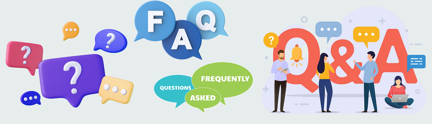 FAQ collage graphics