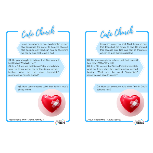 Thumbnail: FREE Cafe Church Jesus Heals (Mark 1v29-34)