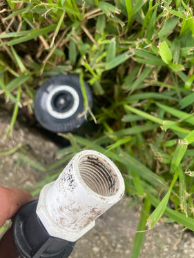 broken sprinkler head