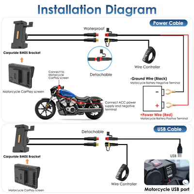 Carpuride Motorfiets Smart Stereo Carpuride W702S Pro – miniatuur 9