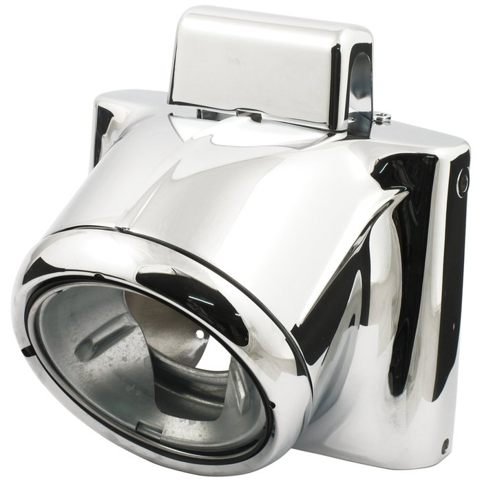 7" headlamp housing kit. Gloss black / Chrome – miniatuur 3