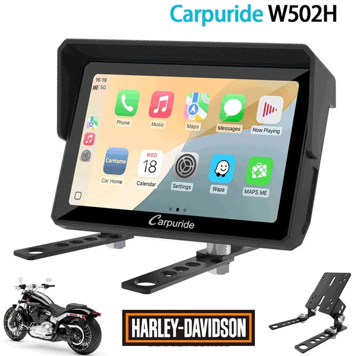 Carpuride - Navigatie Harley & Mount System (Andriod auto & Carp