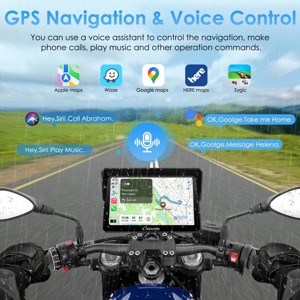 Carpuride - Navigatie Harley & Mount System (Andriod auto & Carp – miniatuur 3