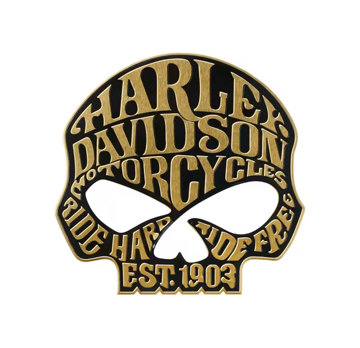 Harley - Davidson Skull V2 (Goud)
