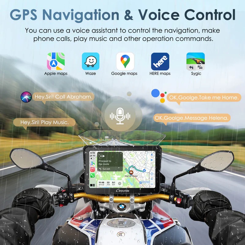 Carpuride 502BS BMW Motorcycle Stereo with Wonder Wheel Control & TPM – miniatuur 4