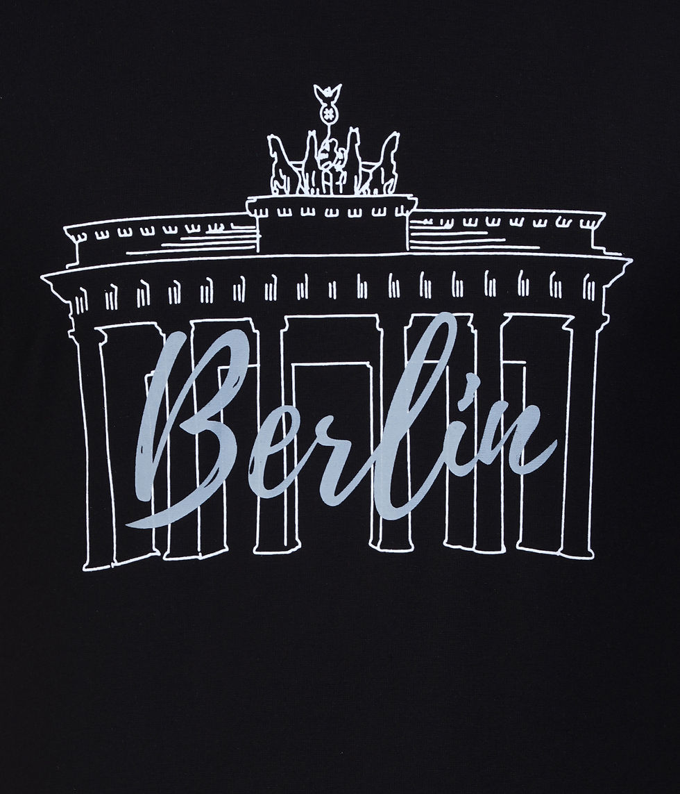 Thumbnail: Men's Closed Crew Neck Tee - Black