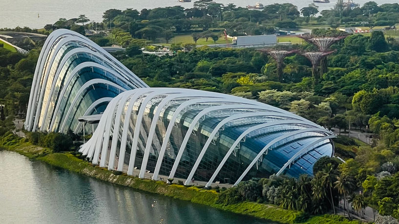 Cloud Forest and Flower Dome at Gardens by the Bay, Singapore
