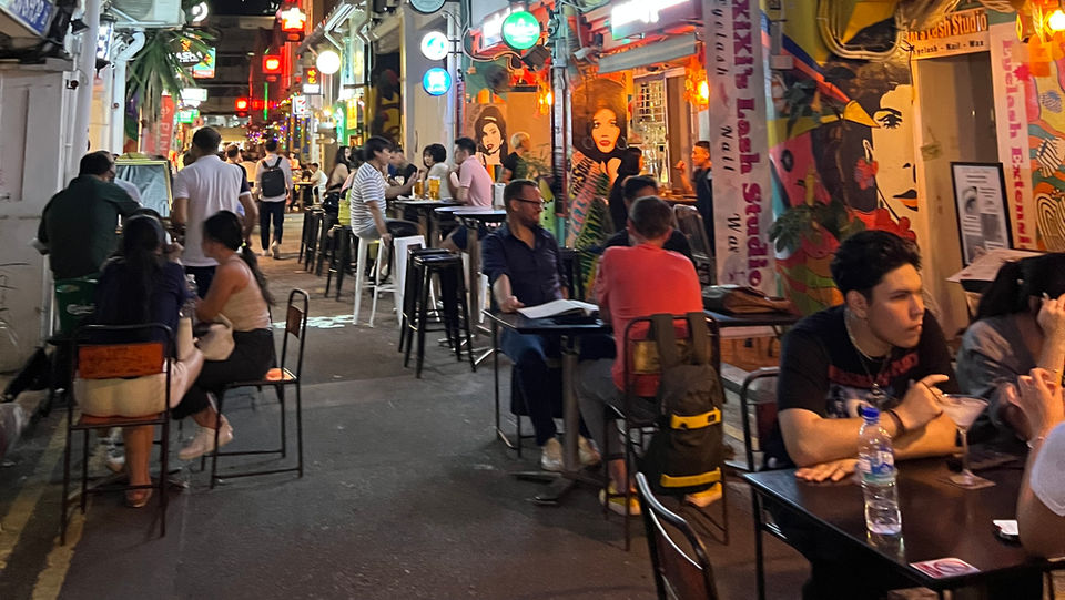 Streets Closed to Traffic at Haji Lane in Kampong Glam