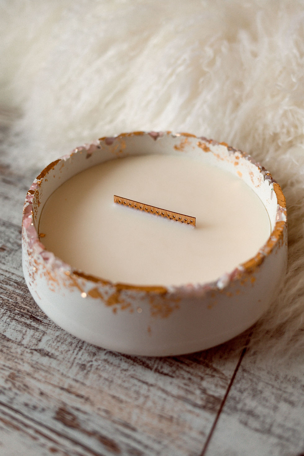 Miniatura: Designové sójové svíčky v dekorační dóze s krystaly