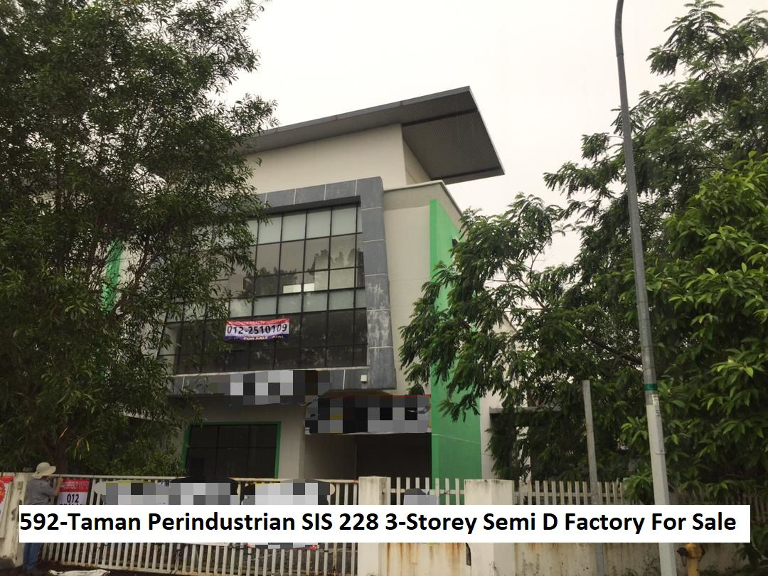 Taman Perindustrian SIS 228 3-Storey Semi D Factory For Sale