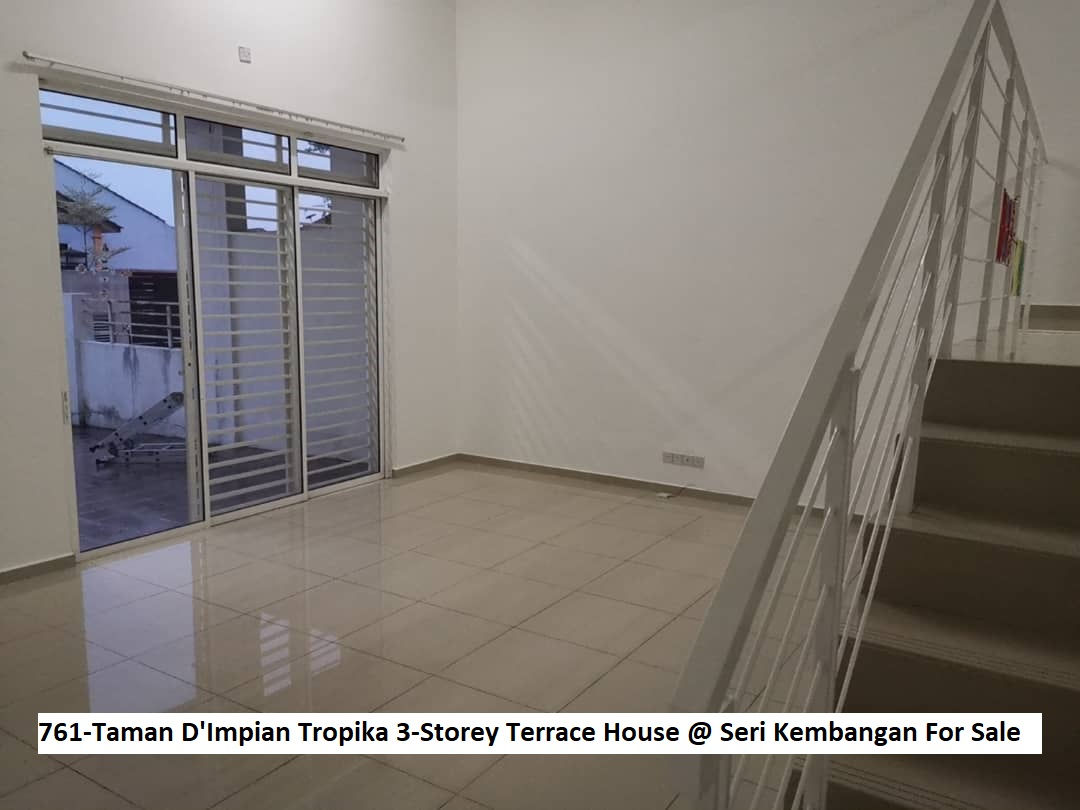 Taman D'Impian Tropika 3-Storey Terrace House @ Seri Kembangan For Sale