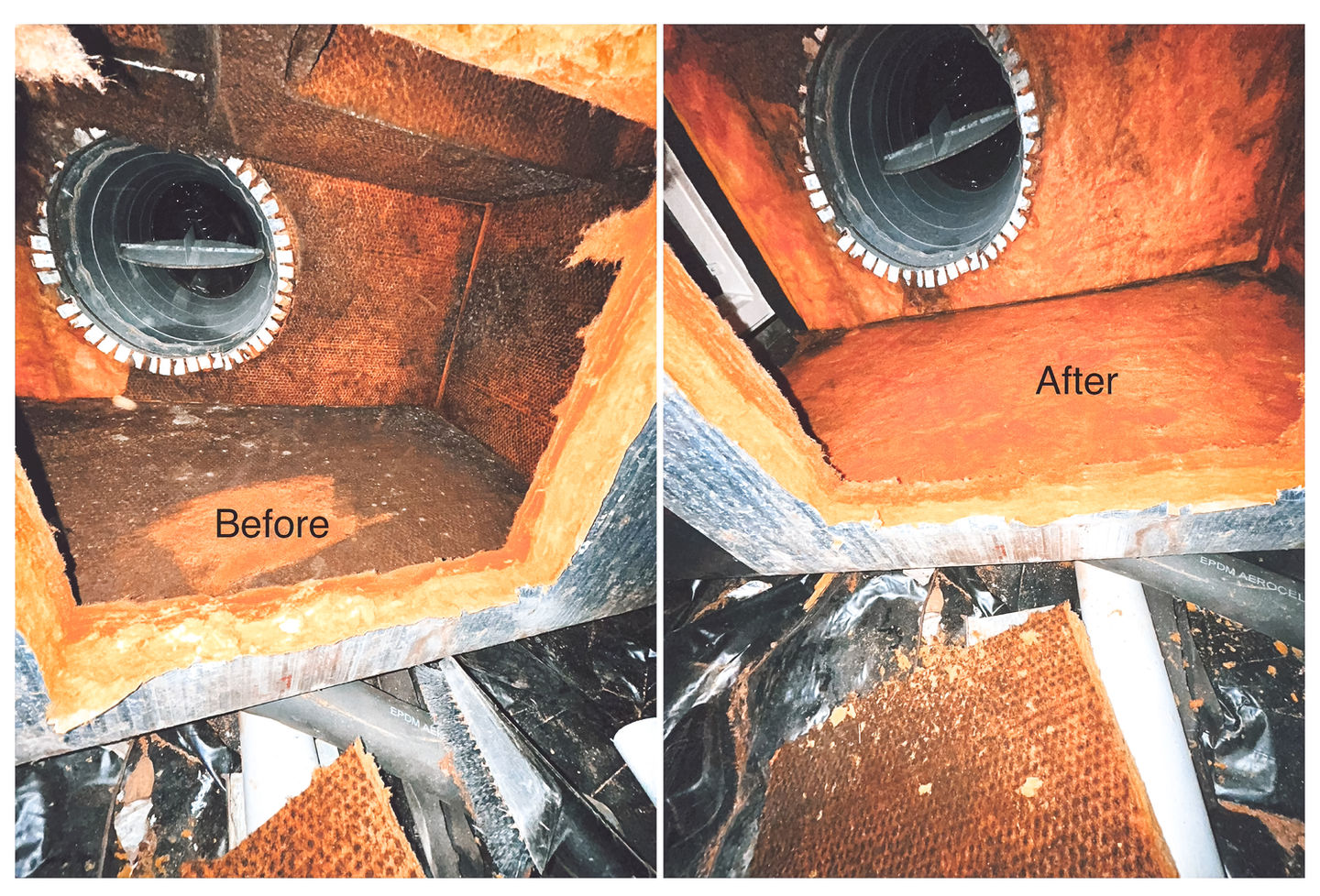 Before and After Blue Ridge Duct Cleaning Service