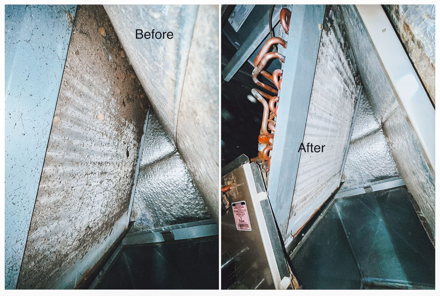 Before and After Blue Ridge Duct Cleaning Service
