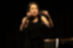 Tina (Goo Lang) trying and failing to sing. Credit: Bradley Babendir.