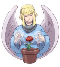 angel sorceress magical plant
