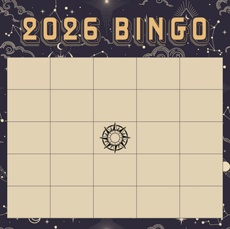 Dreamy black and gold 2026 bucket list bingo card