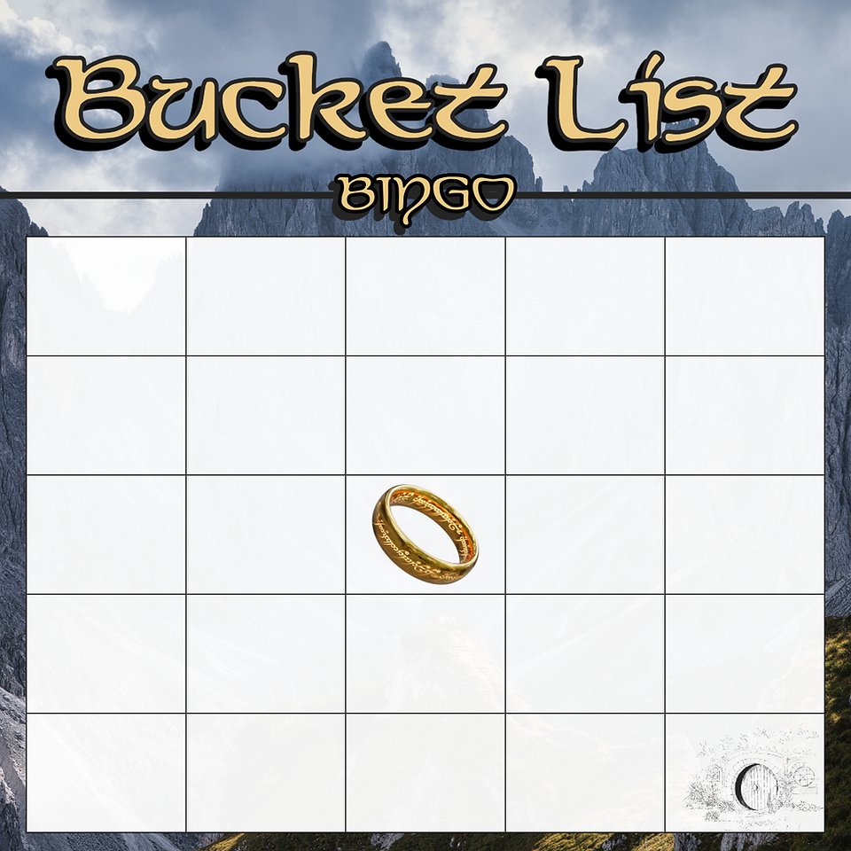 Shire Chic 2026 bucket list bingo card