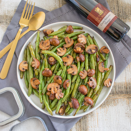 Roasted Balsamic Green Beans & Mushrooms 
