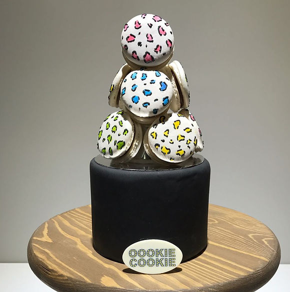 Leopard Macaron Tower Cake