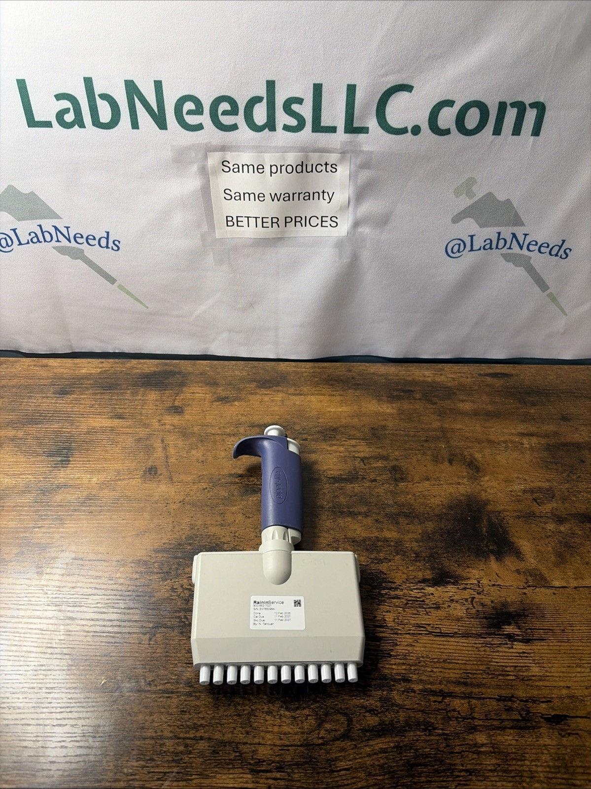 Cal 2026 Rainin Pipet-Lite LTS 12 Channel Multichannel L300 pipette 20-300 uL