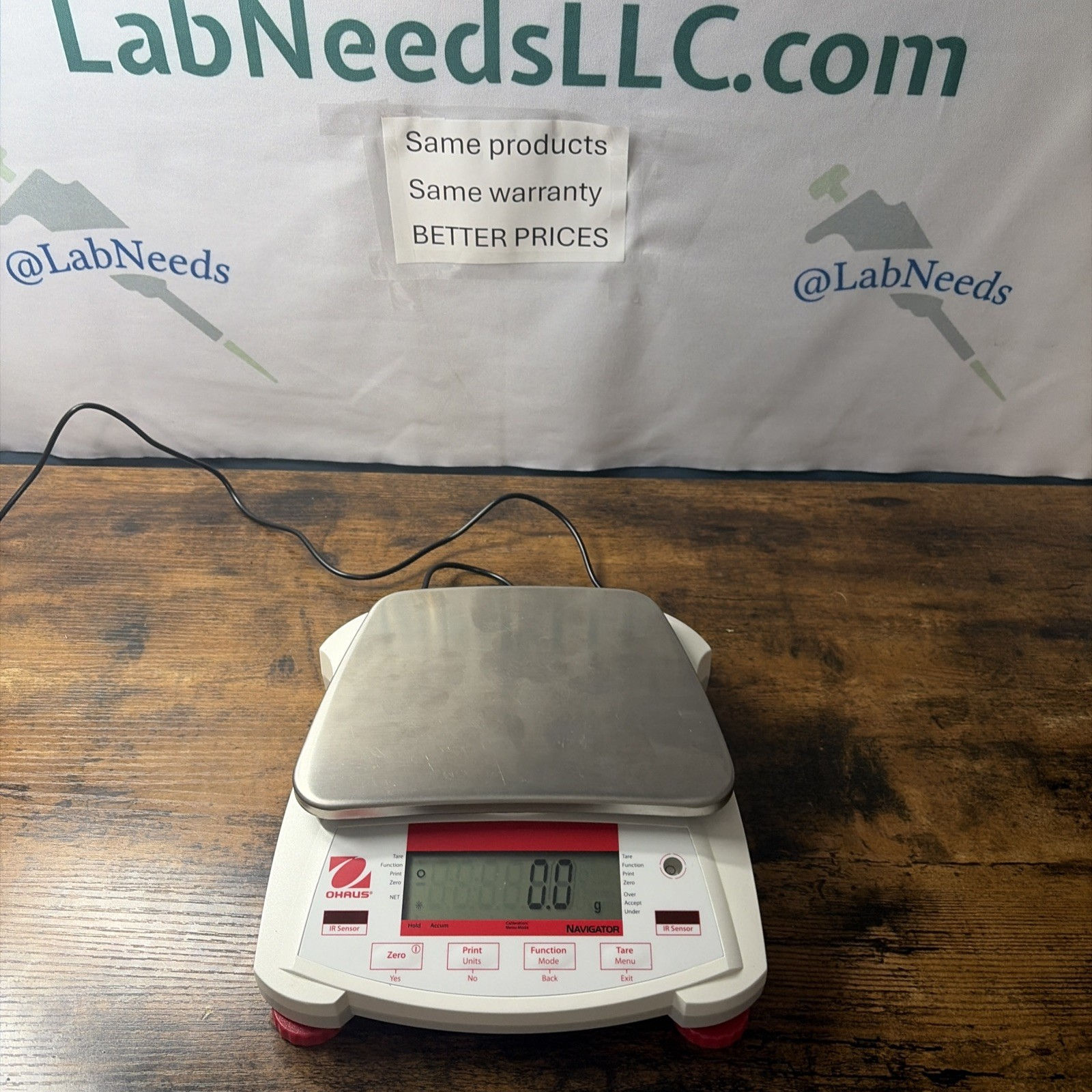Ohaus Navigator NV1101 Portable Precision Balance touchless sensor operation