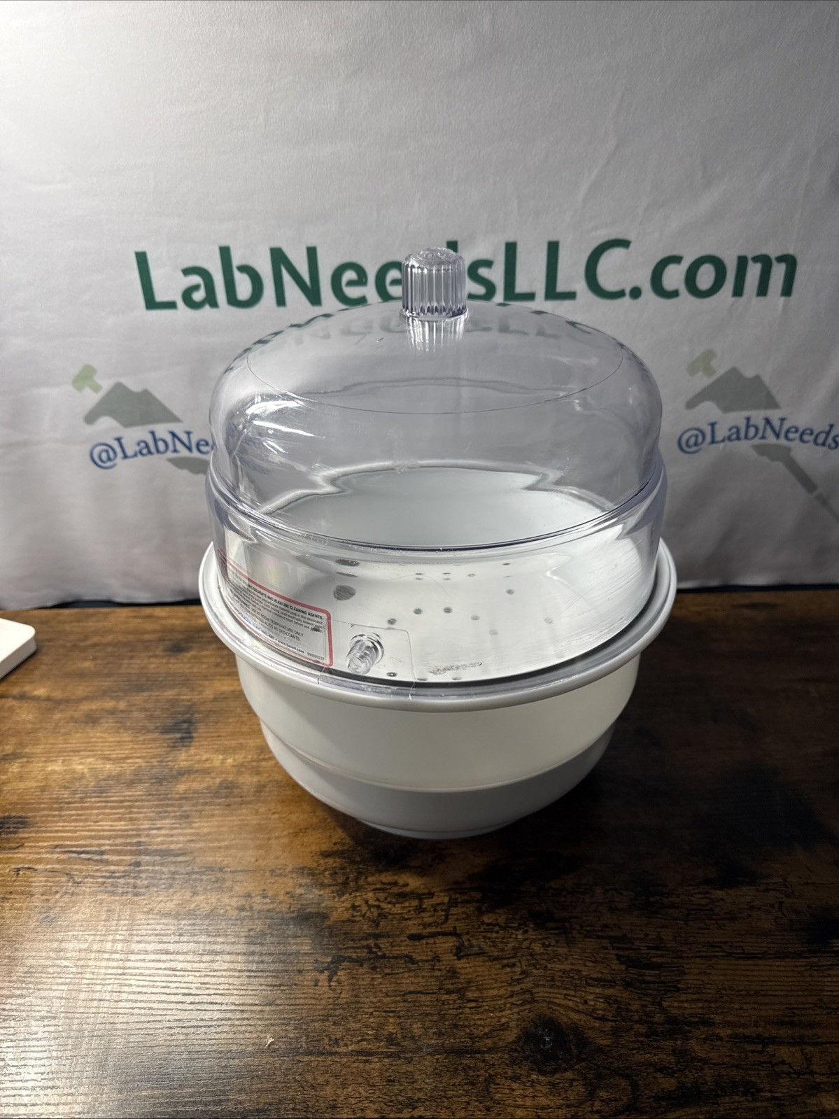 Polycarbonate Vacuum Desiccator with Clear Polycarbonate Bottom 12" - BelART