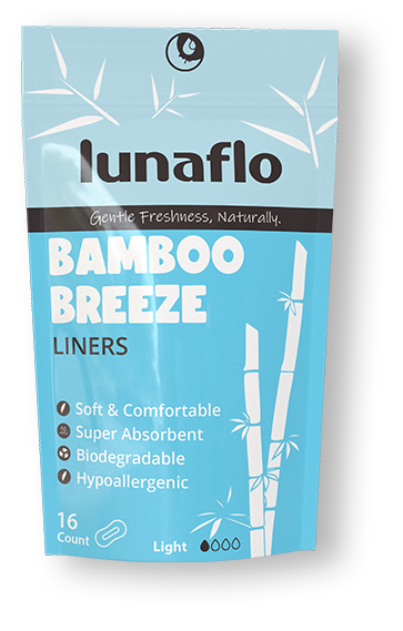 Bamboo panty liners for environmentally friendly menstrual protection