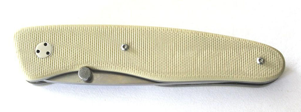 Thumbnail: TOP QUALITY NORMAN E SANDOW TITANIUM FOLDER POCKET KNIFE WITH COMPOSITE HANDLE