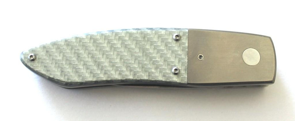 Thumbnail: TOP QUALITY NORMAN E SANDOW TITANIUM FOLDER POCKET KNIFE WITH SILVER G10 HANDLE