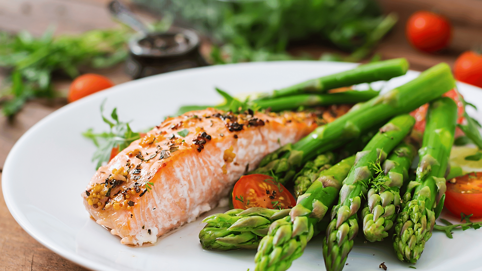 salmon and asparagus