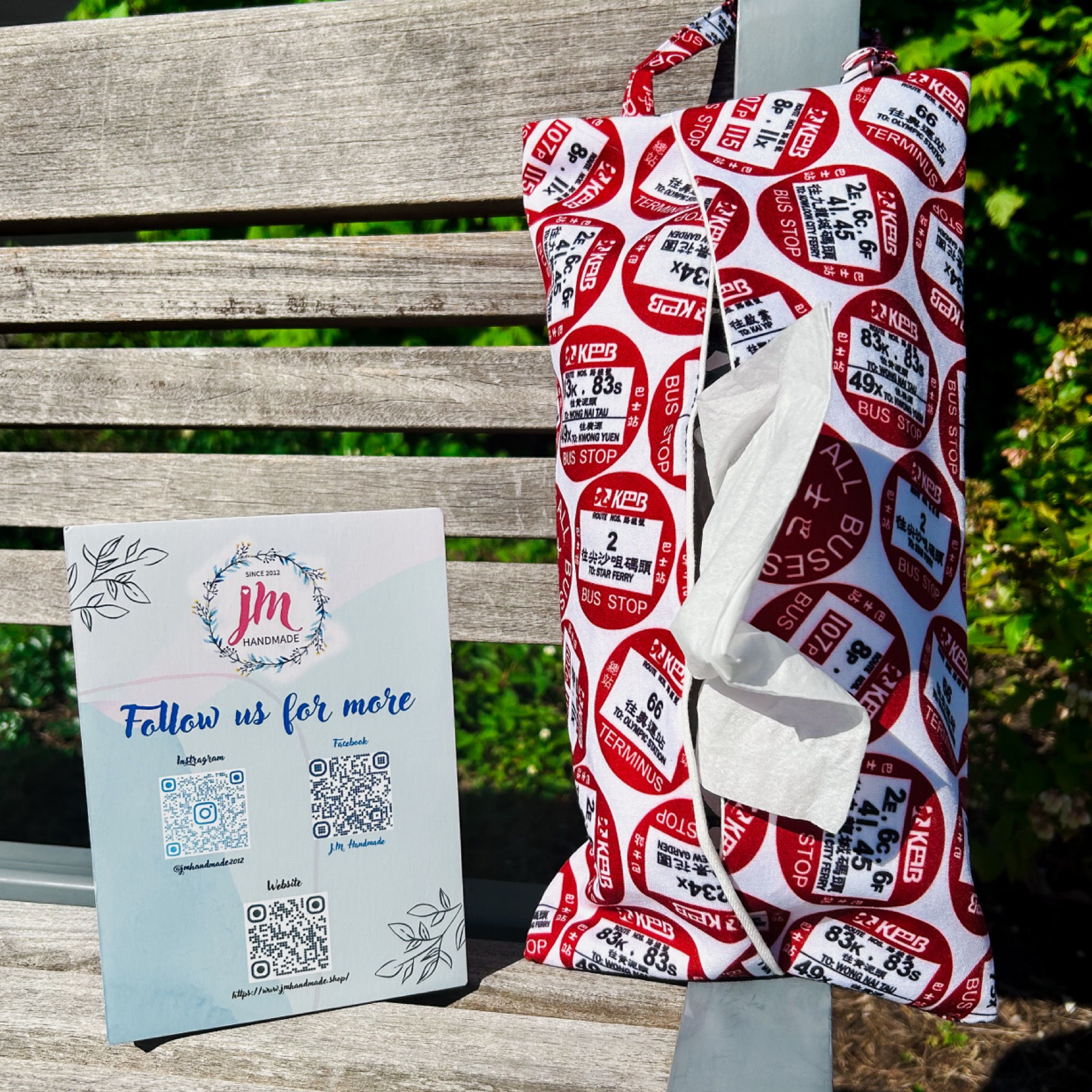 Tissue Box Bag (HK Bus Stop Signs)