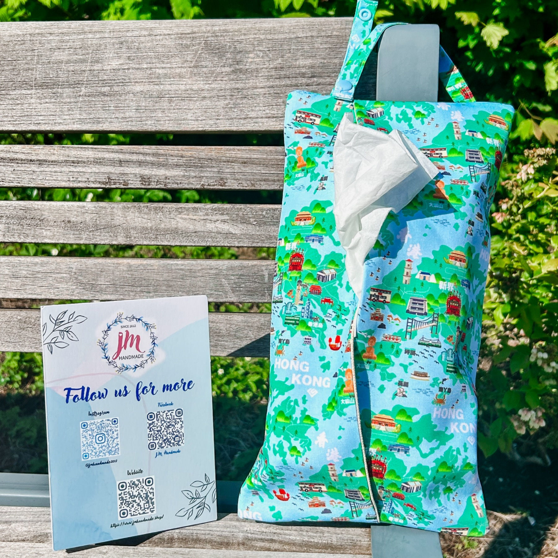 Tissue Box Bag (Hong Kong Map)