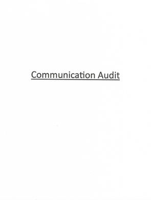 Employee Communication Audit