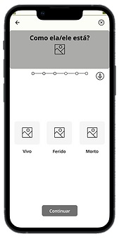 wireframe screen how the animal is? from the app Eu ví