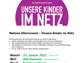 SAVE THE DATE - Unsere Kinder im Netz