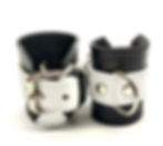 Leather Wrist Bracelets with Buckle Closure fastened