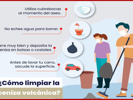 Ante caída de ceniza, Salud recomienda uso de cubrebocas y evitar actividades al aire libre