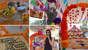 Guadalupe Martínez recorre la Gran Exposición de Ofrendas en Quecholac