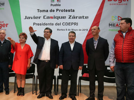 Asume Javier Casique la presidencia del PRI Estatal Puebla