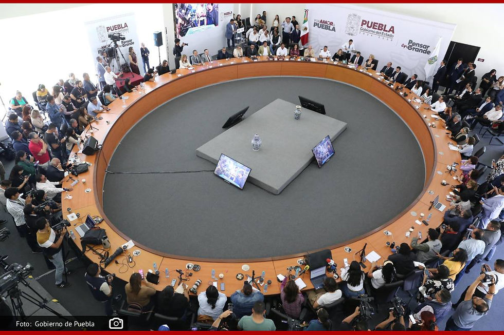 Rueda de prensa del gobernador Alejandro Armenta.