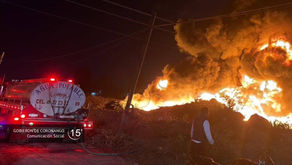 Incendio de residuos industriales