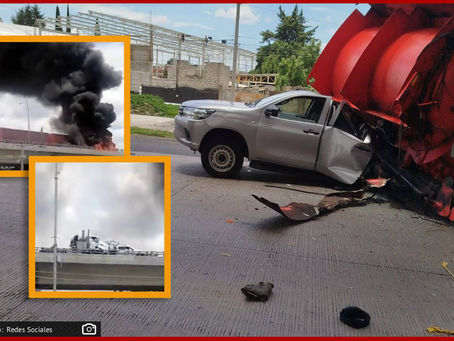 Mueren dos policías estatales atropellados en el segundo piso de la autopista México–Puebla