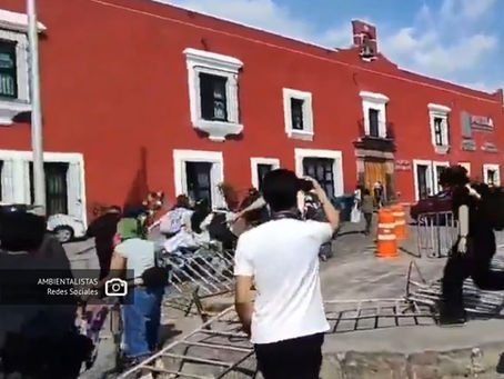 Protesta en Casa Aguayo