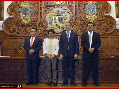 Mario Riestra presenta plan de gobierno municipal al Consejo Universitario