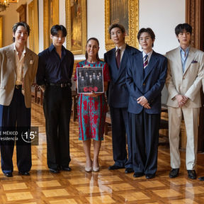 BTS con Claudia Sheinbaum