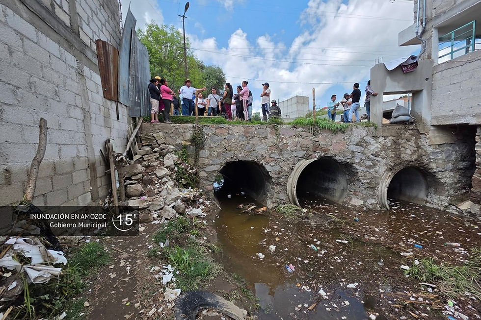 Inundación en Amozoc