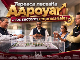 Mario Rendón promueve alianzas con el sector empresarial y la app "Tepeaca Te Escucha"