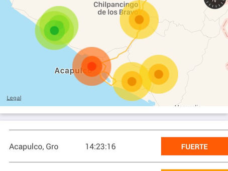 Sismo sacude costa de Guerrero en 25 de diciembre